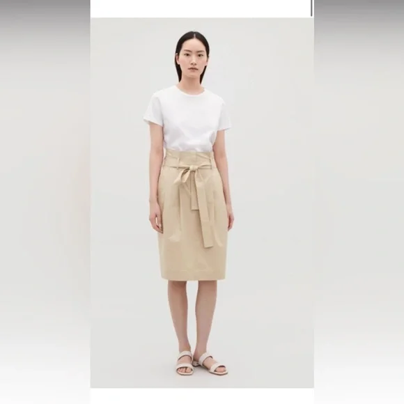 Beige paperbag skirt online